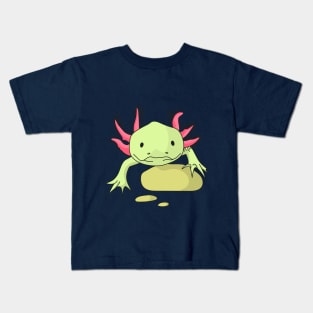 Cute Axolotl (Ambystoma mexicanum).Salamander Kids T-Shirt